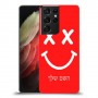 סמיילי כיסוי מגן קשיח בעיצוב אישי עם השם שלך ל Samsung Galaxy S21 Ultra 5G יחידה אחת סקרין מובייל