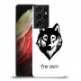 זאב כיסוי מגן קשיח בעיצוב אישי עם השם שלך ל Samsung Galaxy S21 Ultra 5G יחידה אחת סקרין מובייל