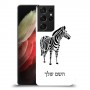 זברה כיסוי מגן קשיח בעיצוב אישי עם השם שלך ל Samsung Galaxy S21 Ultra 5G יחידה אחת סקרין מובייל