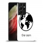 עולם כיסוי מגן קשיח בעיצוב אישי עם השם שלך ל Samsung Galaxy S21 Ultra 5G יחידה אחת סקרין מובייל