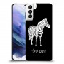זברה כיסוי מגן קשיח בעיצוב אישי עם השם שלך ל Samsung Galaxy S21+ 5G יחידה אחת סקרין מובייל