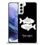 דגים כיסוי מגן קשיח בעיצוב אישי עם השם שלך ל Samsung Galaxy S21+ 5G יחידה אחת סקרין מובייל