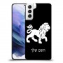 אריה כיסוי מגן קשיח בעיצוב אישי עם השם שלך ל Samsung Galaxy S21+ 5G יחידה אחת סקרין מובייל