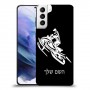 אופנוע שלג כיסוי מגן קשיח בעיצוב אישי עם השם שלך ל Samsung Galaxy S21+ 5G יחידה אחת סקרין מובייל