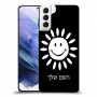 שמש כיסוי מגן קשיח בעיצוב אישי עם השם שלך ל Samsung Galaxy S21+ 5G יחידה אחת סקרין מובייל