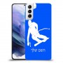 סקִי כיסוי מגן קשיח בעיצוב אישי עם השם שלך ל Samsung Galaxy S21+ 5G יחידה אחת סקרין מובייל