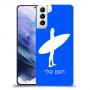 גלישה כיסוי מגן קשיח בעיצוב אישי עם השם שלך ל Samsung Galaxy S21+ 5G יחידה אחת סקרין מובייל