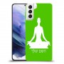 יוגה כיסוי מגן קשיח בעיצוב אישי עם השם שלך ל Samsung Galaxy S21+ 5G יחידה אחת סקרין מובייל