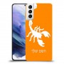 עקרב כיסוי מגן קשיח בעיצוב אישי עם השם שלך ל Samsung Galaxy S21+ 5G יחידה אחת סקרין מובייל
