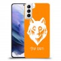 זאב כיסוי מגן קשיח בעיצוב אישי עם השם שלך ל Samsung Galaxy S21+ 5G יחידה אחת סקרין מובייל
