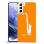 סקספון כיסוי מגן קשיח בעיצוב אישי עם השם שלך ל Samsung Galaxy S21+ 5G יחידה אחת סקרין מובייל