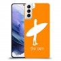 גלישה כיסוי מגן קשיח בעיצוב אישי עם השם שלך ל Samsung Galaxy S21+ 5G יחידה אחת סקרין מובייל