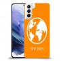 עולם כיסוי מגן קשיח בעיצוב אישי עם השם שלך ל Samsung Galaxy S21+ 5G יחידה אחת סקרין מובייל