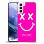 סמיילי כיסוי מגן קשיח בעיצוב אישי עם השם שלך ל Samsung Galaxy S21+ 5G יחידה אחת סקרין מובייל