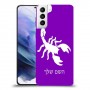 עקרב כיסוי מגן קשיח בעיצוב אישי עם השם שלך ל Samsung Galaxy S21+ 5G יחידה אחת סקרין מובייל