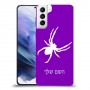 עכביש כיסוי מגן קשיח בעיצוב אישי עם השם שלך ל Samsung Galaxy S21+ 5G יחידה אחת סקרין מובייל