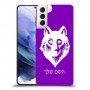 זאב כיסוי מגן קשיח בעיצוב אישי עם השם שלך ל Samsung Galaxy S21+ 5G יחידה אחת סקרין מובייל