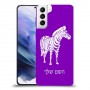 זברה כיסוי מגן קשיח בעיצוב אישי עם השם שלך ל Samsung Galaxy S21+ 5G יחידה אחת סקרין מובייל