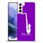 סקספון כיסוי מגן קשיח בעיצוב אישי עם השם שלך ל Samsung Galaxy S21+ 5G יחידה אחת סקרין מובייל