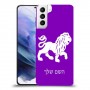 אריה כיסוי מגן קשיח בעיצוב אישי עם השם שלך ל Samsung Galaxy S21+ 5G יחידה אחת סקרין מובייל