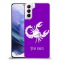עקרב כיסוי מגן קשיח בעיצוב אישי עם השם שלך ל Samsung Galaxy S21+ 5G יחידה אחת סקרין מובייל