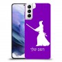 סמוראי כיסוי מגן קשיח בעיצוב אישי עם השם שלך ל Samsung Galaxy S21+ 5G יחידה אחת סקרין מובייל
