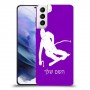 סקִי כיסוי מגן קשיח בעיצוב אישי עם השם שלך ל Samsung Galaxy S21+ 5G יחידה אחת סקרין מובייל
