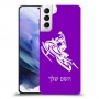 אופנוע שלג כיסוי מגן קשיח בעיצוב אישי עם השם שלך ל Samsung Galaxy S21+ 5G יחידה אחת סקרין מובייל