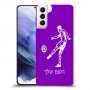 שחקן כדורגל כיסוי מגן קשיח בעיצוב אישי עם השם שלך ל Samsung Galaxy S21+ 5G יחידה אחת סקרין מובייל