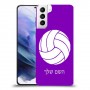 כדורעף - כדור כיסוי מגן קשיח בעיצוב אישי עם השם שלך ל Samsung Galaxy S21+ 5G יחידה אחת סקרין מובייל