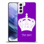 כתר מלכותי כיסוי מגן קשיח בעיצוב אישי עם השם שלך ל Samsung Galaxy S21+ 5G יחידה אחת סקרין מובייל