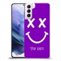 סמיילי כיסוי מגן קשיח בעיצוב אישי עם השם שלך ל Samsung Galaxy S21+ 5G יחידה אחת סקרין מובייל