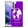 עולם כיסוי מגן קשיח בעיצוב אישי עם השם שלך ל Samsung Galaxy S21+ 5G יחידה אחת סקרין מובייל