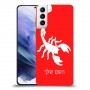 עקרב כיסוי מגן קשיח בעיצוב אישי עם השם שלך ל Samsung Galaxy S21+ 5G יחידה אחת סקרין מובייל