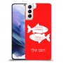 דגים כיסוי מגן קשיח בעיצוב אישי עם השם שלך ל Samsung Galaxy S21+ 5G יחידה אחת סקרין מובייל