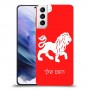 אריה כיסוי מגן קשיח בעיצוב אישי עם השם שלך ל Samsung Galaxy S21+ 5G יחידה אחת סקרין מובייל