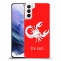 עקרב כיסוי מגן קשיח בעיצוב אישי עם השם שלך ל Samsung Galaxy S21+ 5G יחידה אחת סקרין מובייל