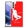 סקִי כיסוי מגן קשיח בעיצוב אישי עם השם שלך ל Samsung Galaxy S21+ 5G יחידה אחת סקרין מובייל