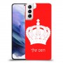 כתר מלכותי כיסוי מגן קשיח בעיצוב אישי עם השם שלך ל Samsung Galaxy S21+ 5G יחידה אחת סקרין מובייל