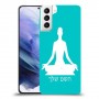 יוגה כיסוי מגן קשיח בעיצוב אישי עם השם שלך ל Samsung Galaxy S21+ 5G יחידה אחת סקרין מובייל