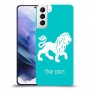 אריה כיסוי מגן קשיח בעיצוב אישי עם השם שלך ל Samsung Galaxy S21+ 5G יחידה אחת סקרין מובייל