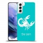 עקרב כיסוי מגן קשיח בעיצוב אישי עם השם שלך ל Samsung Galaxy S21+ 5G יחידה אחת סקרין מובייל