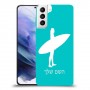 גלישה כיסוי מגן קשיח בעיצוב אישי עם השם שלך ל Samsung Galaxy S21+ 5G יחידה אחת סקרין מובייל