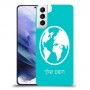 עולם כיסוי מגן קשיח בעיצוב אישי עם השם שלך ל Samsung Galaxy S21+ 5G יחידה אחת סקרין מובייל