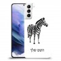 זברה כיסוי מגן קשיח בעיצוב אישי עם השם שלך ל Samsung Galaxy S21+ 5G יחידה אחת סקרין מובייל
