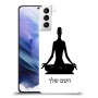 יוגה כיסוי מגן קשיח בעיצוב אישי עם השם שלך ל Samsung Galaxy S21+ 5G יחידה אחת סקרין מובייל