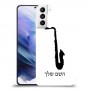 סקספון כיסוי מגן קשיח בעיצוב אישי עם השם שלך ל Samsung Galaxy S21+ 5G יחידה אחת סקרין מובייל