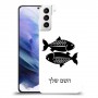 דגים כיסוי מגן קשיח בעיצוב אישי עם השם שלך ל Samsung Galaxy S21+ 5G יחידה אחת סקרין מובייל