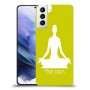 יוגה כיסוי מגן קשיח בעיצוב אישי עם השם שלך ל Samsung Galaxy S21+ 5G יחידה אחת סקרין מובייל