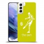 שחקן כדורגל כיסוי מגן קשיח בעיצוב אישי עם השם שלך ל Samsung Galaxy S21+ 5G יחידה אחת סקרין מובייל